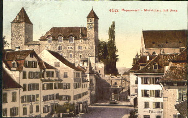 10552679 Rapperswil SG Rapperswil Marktplatz Burg x 1908 Rapperswil SG