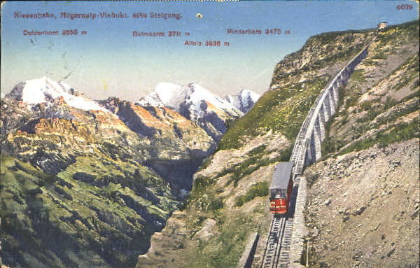 10553668 Niesen Niesenbahn Hegernalp-Viadukt x 1921 Niesen