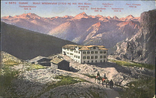 10553704 Gemmipass Wallis Hotel Wildstrubel x 1923 Gemmipass