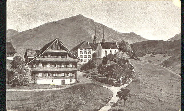 10553929 Menzingen ZG Menzingen Gasthaus Pension x 1922