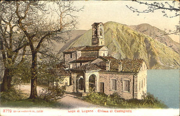 10554437 Castagnola Castagnola Kirche Lago Lugano ungelaufen ca. 1910