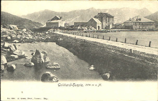 10554554 Gotthardpass Gotthard-Hospiz  ungelaufen ca. 1900 St Gotthard