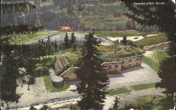 10554571 Poste de campagne de la caserne du fort d'Airolo x 1913 Airolo