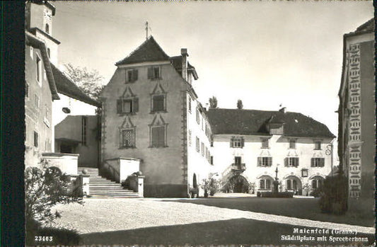 10554993 Maienfeld Maienfeld Graubuenden Staedtliplatz Sprecherhaus x 1948 Maien