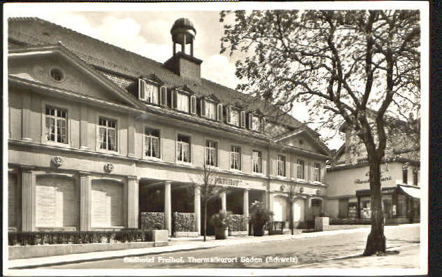 10555424 Baden AG Baden Hotel  x 1940 Baden