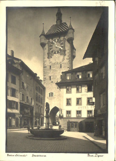 10555872 Baden AG Baden Stadtturm x 1936 Baden