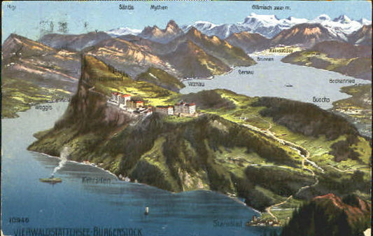 10556773 Buergenstock Vierwaldstaettersee Fliegeraufnahme x 1919 Buergenstock