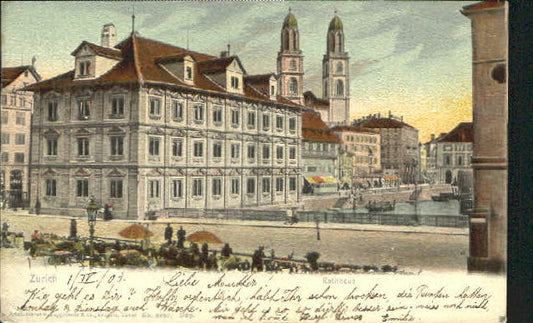 10557071 Zuerich Hôtel de Ville de Zuerich x 1903 Zuerich