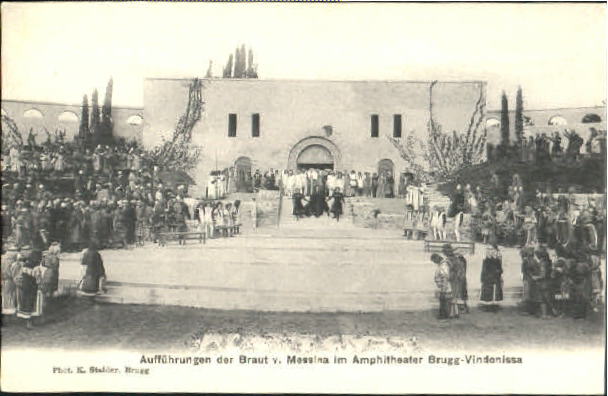 10558559 Brugg AG Vindonissa Amphitheater Auffuehrung ungelaufen ca. 1910 Brugg