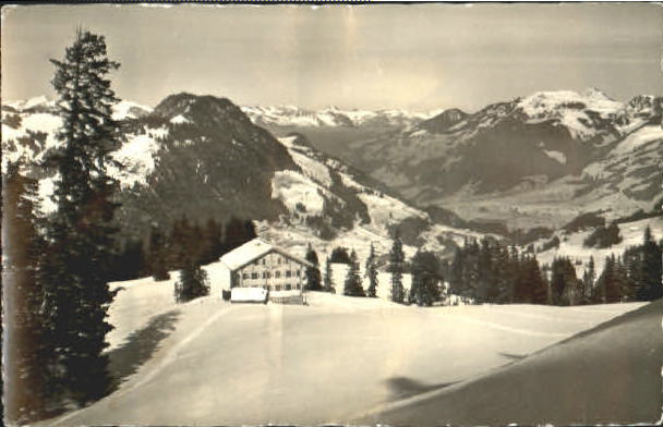 10558589 Saanenmoeser Saanen Bergrestaurant Kuebelialp Skihaus o 1939 Saanenmoes