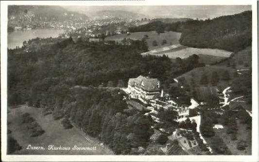 10560491 Luzern LU Luzern Kurhaus Fliegeraufnahme x 1935 Luzern