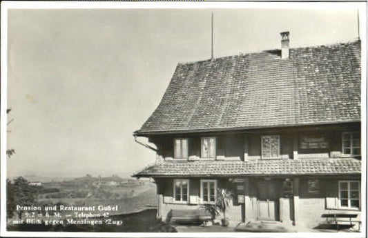 10562428 Menzingen Zug Pension-Restaurant Gubel x 1943 Menzingen