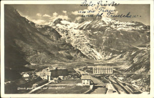 10562483 Gletsch Gletsch Furka Rhonegletscher x 1939 Rhone Rhone