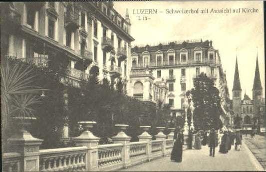 10562844 Luzern LU Luzern Schweizerhof Kirche ungelaufen ca. 1910 Luzern