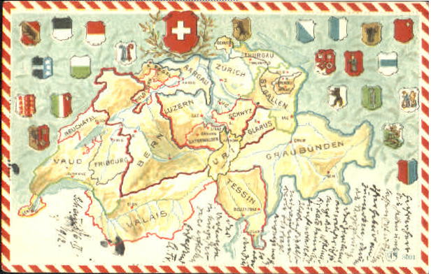 10562867 Carte des armoiries de Zuerich Zuerich x 1912 Zuerich