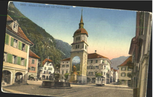 70563494 Altdorf UR Altdorf Dorfplatz Denkmal x 1920