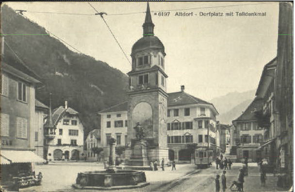 70563582 Altdorf UR Dorfplatz Telldenkmal