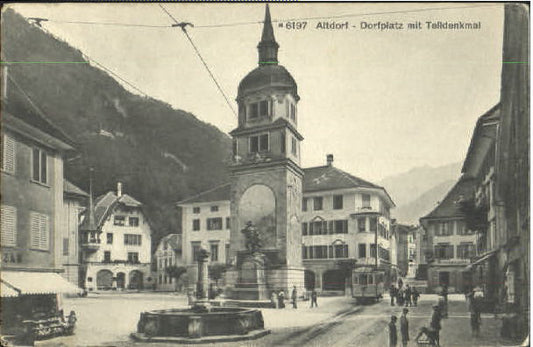 70563582 Altdorf UR Dorfplatz Telldenkmal