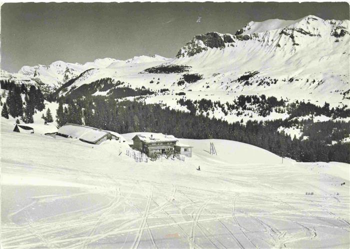 13993925 Valbella__Lenzerheide_GR Skihaus Staetz mit Churer Joch