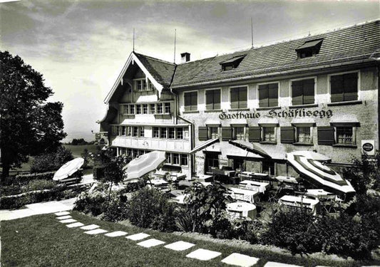 13993940 Teufen_Appenzell_AR Fliegeraufnahme Gasthaus Pension Schaeflisegg