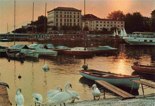 13993951 Neuchatel_NE Le port au crepuscule