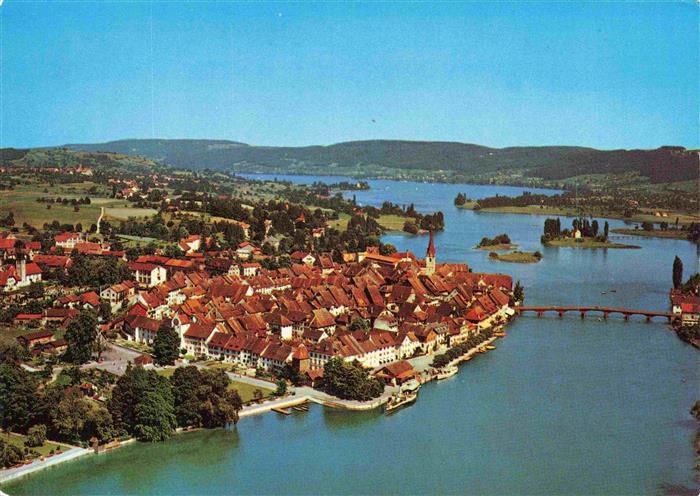 13994696 STEIN__AM_RHEIN_SH Fliegeraufnahme mit Insel Werd und Untersee