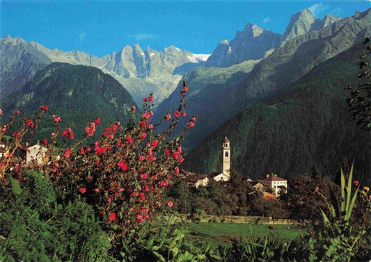 13995145 Soglio Maloja GR mit Sciora Piz Cengalo und Badile