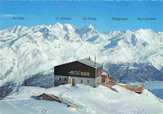 13995230 Corvigliabahn St Moritz GR Endstation der Luftseilbahn mit Berninagrupp