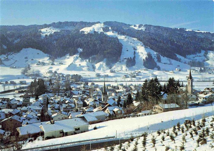 13995823 Ebnat-Kappel SG Winterpanorama mit Skiegebiet Girlen