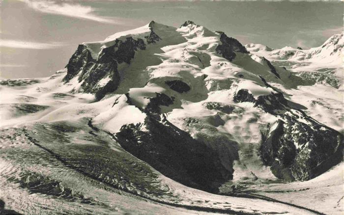 13996383 Zermatt VS Gornergrat Monte Rosa Gornergletscher und Grenzgletscher Fli