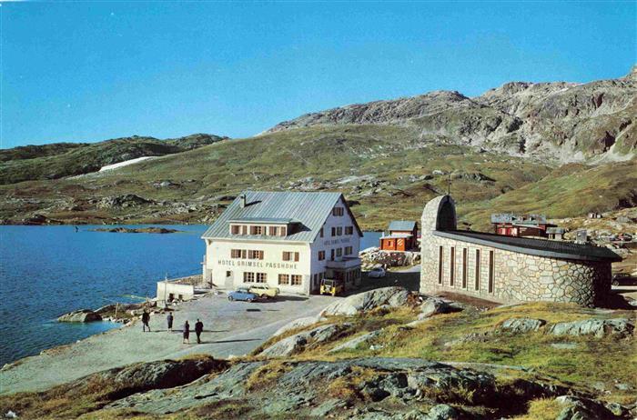 13997540 Grimsel Pass Kapelle St. Christophorus Hotel Grimsel-Passhoehe Bergsee