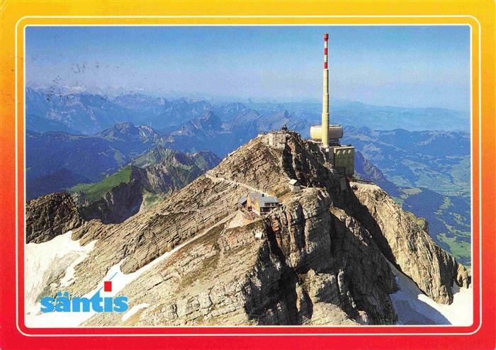 13997932 Saentis 2504m AR Flugaufnahme des Gipfels