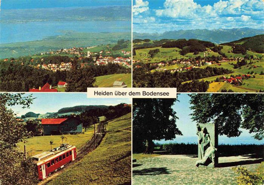 13998060 Heiden AR Bodenseeblick mit Lindau Panorama Rorschach Heiden Bergbahn D