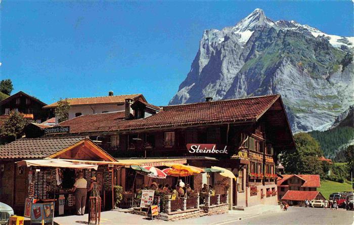 13998430 Grindelwald BE Gasthof Steinbock mit Wetterhorn