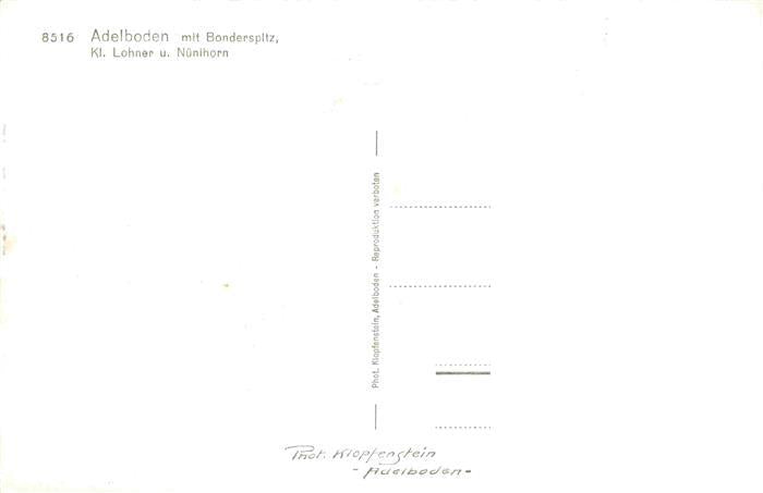 13999775 Adelboden BE Panorama Blick gegen Bonderspitz Kleiner Lohner und Nuenih