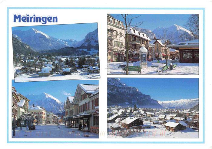 14001119 Meiringen BE Winterpanorama Haslital Ortsmotiv