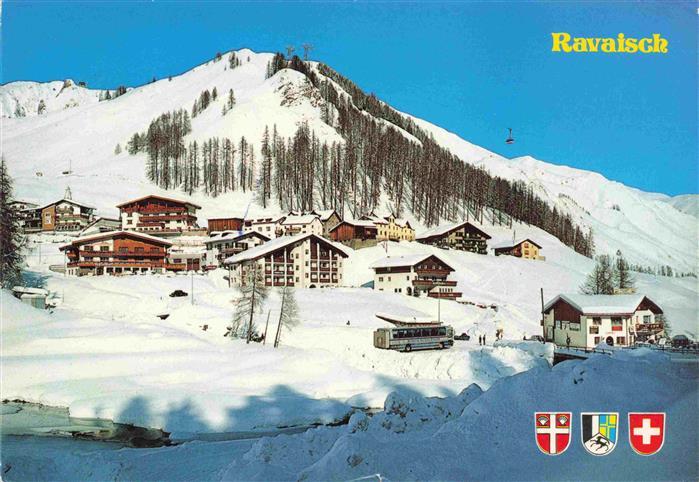 14001121 Ravaisch Samnaun Panorama Wintersportplatz Samnauntal mit Che d'Mot