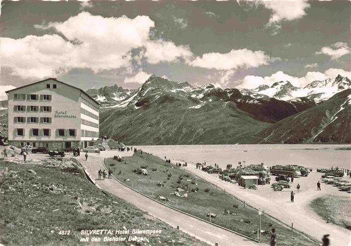 14001269 Silvretta GR Hotel Silvrettasee mit den Bieltaler Bergen