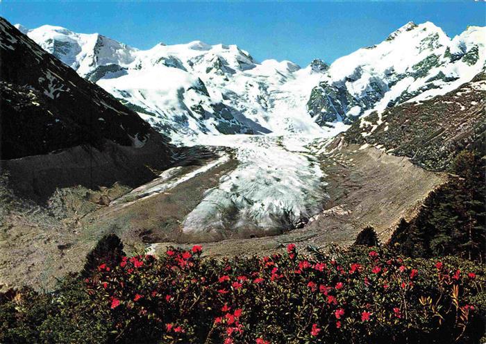 14001490 Oberengadin GR Morteratschgletscher mit Berninagruppe