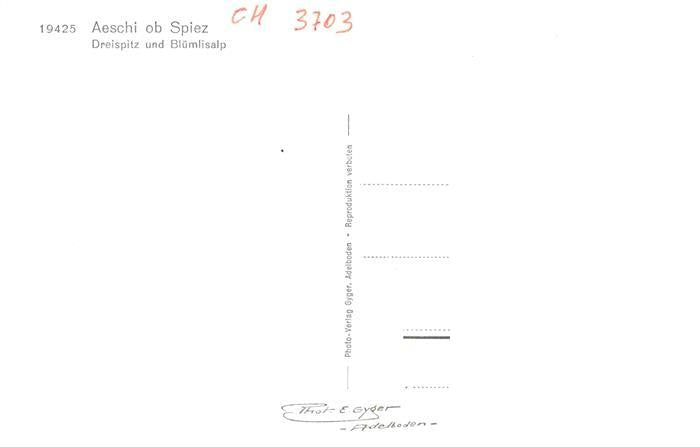 14001935 Aeschi Spiez BE Dreispitz und Bluemlisalp Fliegeraufnahme