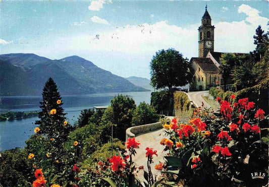 14002265 Ronco Ascona Locarno Lago Maggiore TI Panorama Kirche