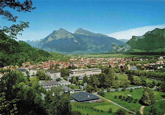 14002290 Bad Ragaz Ragatz SG mit Gonzen und Alvier Thermalbaeder und Golfplatz