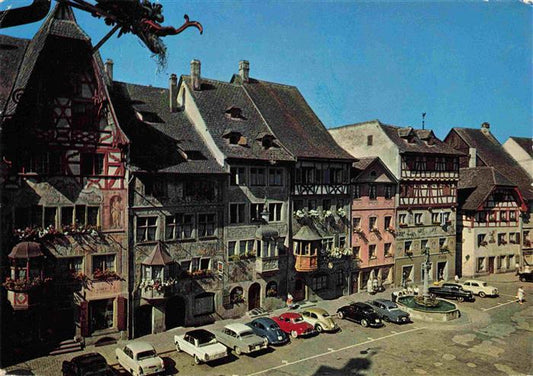 14002297 STEIN  AM RHEIN SH Haeuserfront am Rathausplatz