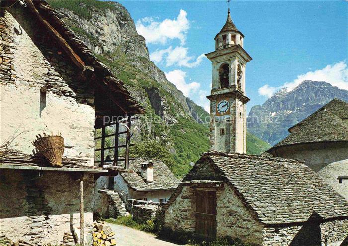 14002165 Sonogno TI Bergdorf Kirche