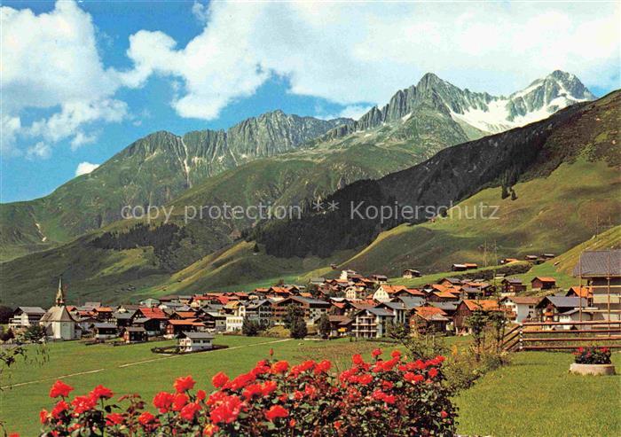 14003740 Sedrun Surselva GR Panorama Blick gegen Crispalt Culmatsch und Piz Nair