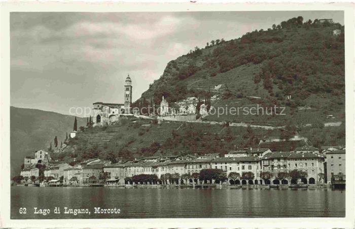 14003921 Morcote Lago di Lugano TI Ansicht vom See aus