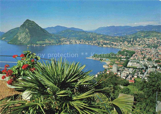 14005144 Monte-Bre Lugano TI Vista sul Lago di Lugano et Monte San Salvatore