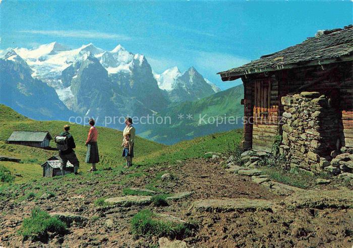 14005149 Kaeserstatt Hasliberg mit Wetterhorn Moench und Eiger