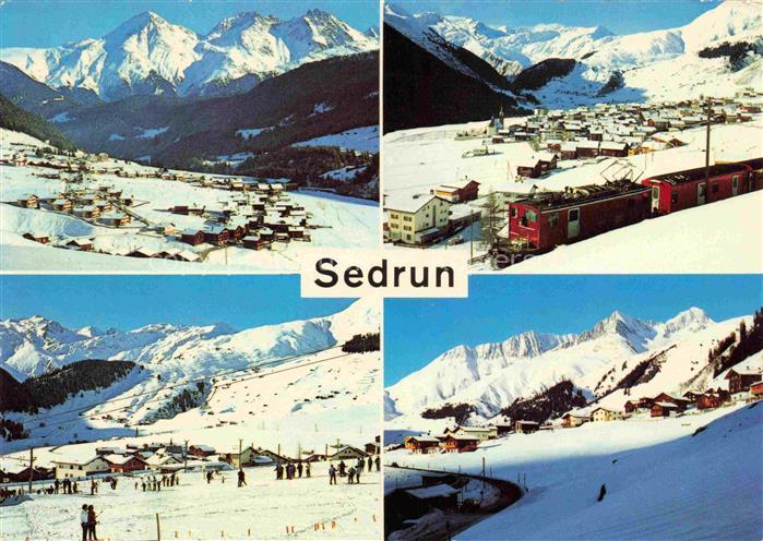 14005316 Sedrun Surselva GR Camischolas und Sedrun Skiwiese Sedrun mit Mueez Bug