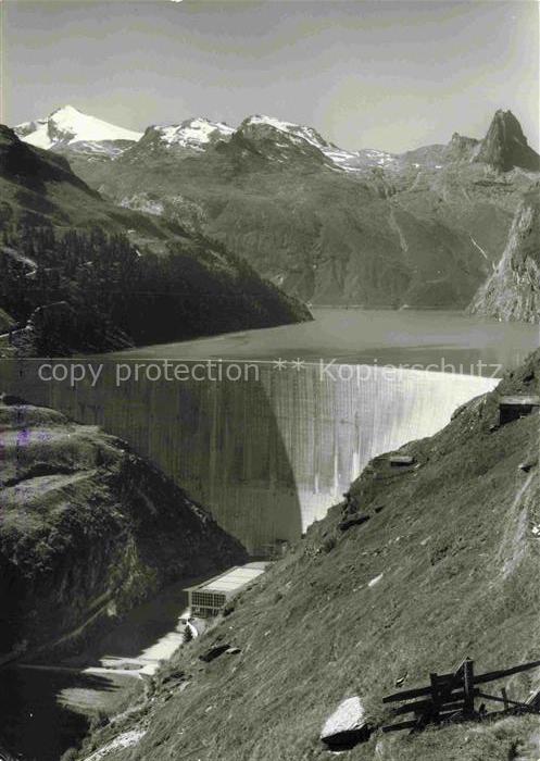 14005363 Vals Zervreila Stausee GR Staumauer mit See und Zervreilahorn